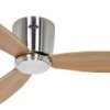 CasaFan ECO PLANO II 112 BN-EN WiFi Flügel Eiche natur Wentylator sufitowy 13 W (Ø x W) 112 cm x 160 mm chrom (szczotkow