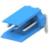 Pin header, 3 pole, pitch 2.54 mm, angled, blue, 281698-3