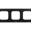 SONATA Ramka potrójna do łączników IP44 czarny metalik RH-3R/33