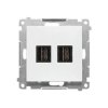 Simon 55 Gniazdo HDMI podwójne (moduł) Biały mat TGHDMI2.01/111
