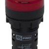 Kontrolka 12V ac/dc Czerwony RS PRO średnica wycięcia 22mm Montaż panelowy Śruba