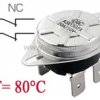 Termiczny wyłącznik; 20A/250V 80°C; NC podwójny