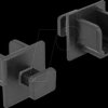 64010 Dust cover, USB 5 Gb/s B socket with handle, 10 pieces, black