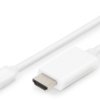 Adapter cable, 2 m, white, DisplayPort 1.2 plug, straight to HDMI plug type A, straight, AK-340304-020-W