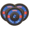 Faithfull FAIFD12512A3 Aluminium Oxide Flap Disc 125 x 22mm 120 Grit (3 Pack)