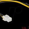 85535 Power cable PCIE 6-pin socket > PCIE 8-pin plug, 30 cm