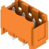 Pin header, 3 pole, pitch 5.08 mm, straight, orange, 1147330000