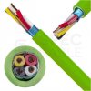 Kabel transmisyjny E-BUS 2x2x0,8mm do magistrali instalacyjnej EIB KNX zielony 150V ekranowany drut Technokabel