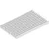 Extruded heatsink, (L x W x H) 75 x 45 x 6 mm, 12.88 to 3.56 K/W, natural aluminum, SK 511 75 AL