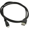 Kabel; USB; KMU; wtyk microUSB; wtyk USB-A; 1m; czarny; okrągły; PVC; RoHS