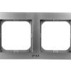 AS Ramka podwójna do łączników IP44 srebro RH-2G/18