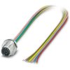 Sensor actuator cable, M12 panel plug, straight to open end, 8 pole, 0.5 m, 2 A, 1238711