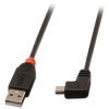 Lindy 31971 1m USB 2.0 Cable - Type A to Mini-B, 90 Degree Right Angle