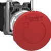 Emergency stop, rotary release, mounting Ø  22.5 mm, unlit, 1 Form B (N/C) + 1 Form B (N/C), XB4BS84462