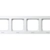 SONATA STANDARD Ramka 4 poczwórna do wyłączników IP44 biały RH-4R/00 OSPEL