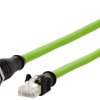 kabel LAN Metz Connect 142M4D25020, 1 szt., M12, CAT 5e, S/UTP, 2.00 m, zielony