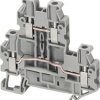 Terminal block, 4 pole, 0.2-2.5 mm², clamping points: 2, gray, screw connection, 24 A, NSYTRV24D
