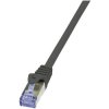 LogiLink CQ3033S RJ45 Patch Cable CAT 6A S/FTP 1m Black Flame-retardant 1 pc(s)