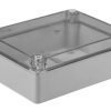 Puszka n/t hermetyczna 190x140x70 bez dławików IP65 pokrywa przezroczysta S-BOX 416-P