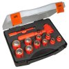 Zestaw nasadek rozmiar napędu 3/8 in elementy: 12 ITL Insulated Tools Ltd Standardowy Certyfikat VDE/1000 V typ napędu