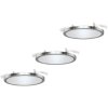 LightMe LM85661 Aqua LED 3-Piece Recessed Light Silver Glossy GX53