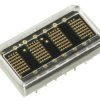 Wyświetlacz diodowy LED 4-znakowy 7 x 5 0,11 mcd 5 x 7, Zielony 4.6mm Broadcom 574 nm