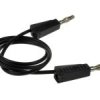 KAB64.65 Przewód pomiarowy 2xbanan z gniazdem - czarny długość: 50cm