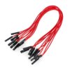Przewody połączeniowe żeńsko-żeńskie 20cm czerwone - 10szt.