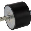 Podstawka antywibracyjna M12 średnica 75mm wysokość całkowita 50mm Cylinder męski-męski