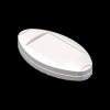 Teko - seria OVO-1 (OVO-1IR.7) - obudowa do pilota w kolorze białym z otworem na LED (124,2 x 66,3 x 23 mm)