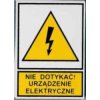 Naklejka NO 52x74 NieDotykać!UrządzenieElektr.