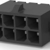 Pin header, 8 pole, pitch 3 mm, straight, black, 3-794630-8