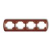 TREND Ramka pozioma poczwórna brĄzowy metalik 9RH-4