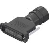 D-Sub connector housing, size: 4 (C), straight 180°, cable Ø 9 to 16 mm, PBT, black, 165X14849X