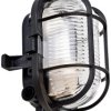 Lampa sufitowa, zewnętrzna, Zewnętrzna lampa ścienna Deko Light Syrma Oval Schwarz 401012 IP44