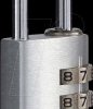 YE3CB/20/121/1/S Combination lock, aluminium, 3-digit numerical sequence, 20 mm