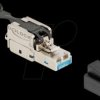 87892 RJ45 plug, Cat.6a, field attachable, push and pull