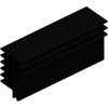 Extruded heatsink, (L x W x H) 100 x 30 x 45 mm, 5.7 to 2.2 K/W, black anodized, SK 481 100 SA