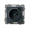 SONATA Gniazdo pojedyncze SCHUKO z przesłonami z ładowarką USB 230 V 5 V 2.1 A szary grafit GP-1RSPUSB/m/73 OSPEL