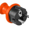 Wtyczka prosta 16A z/u Uni-Schuko 250V IP44 pomarańczowa WT-40H