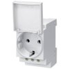 Siemens 5TE6801 DIN rail mains socket with cover grey 1pc