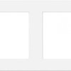 SINUM FG-02 Ramka szklana podwójna kolor biały