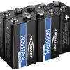 Bateria 9 V Ansmann Lithium Industrial 6LR61, litowe, 5 szt.