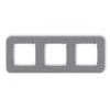 MINI Ramka uniwersalna potrójna zaokrąglona z tworzywa szary mat 27MRTZ-3