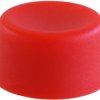 Cap, round, Ø 6.5 mm, (H) 4 mm, red, for pushbutton switch, U576