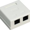 Gniazdo Teleinformatyczne Natynkowe 2Xrj45 Utp Kat.6 77633