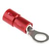 Zacisk oczkowy rozmiar przewodu 1.5mm² Ø , M4 izolowany średnica wew 4.3mm Czerwony RS PRO