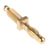 Adapter z wtykiem bananowym Męski Śruba, połączenie lutowane typ Wtyk bananowy Złoty 50A Staubli rozmiar 4 mm