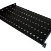 Półka stała 19 1U głęb. 250mm, czarna, 2 punkty mocowania SA-P-19-1U-250-2-C