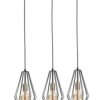 Lampa wisząca loftowa 3xE27 LEX GOLD